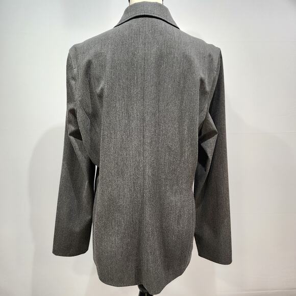 The Limited Stretch Classic Blazer Jacket Overcoat Gray L - Picture 6 of 9